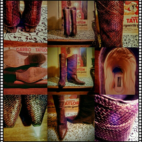 Sesto Meucci sz 6M leather weave boots - Picture 1 of 8